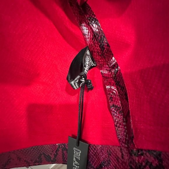 Blank NYC Red Snake Print Trench Coat - Picture 5 of 5